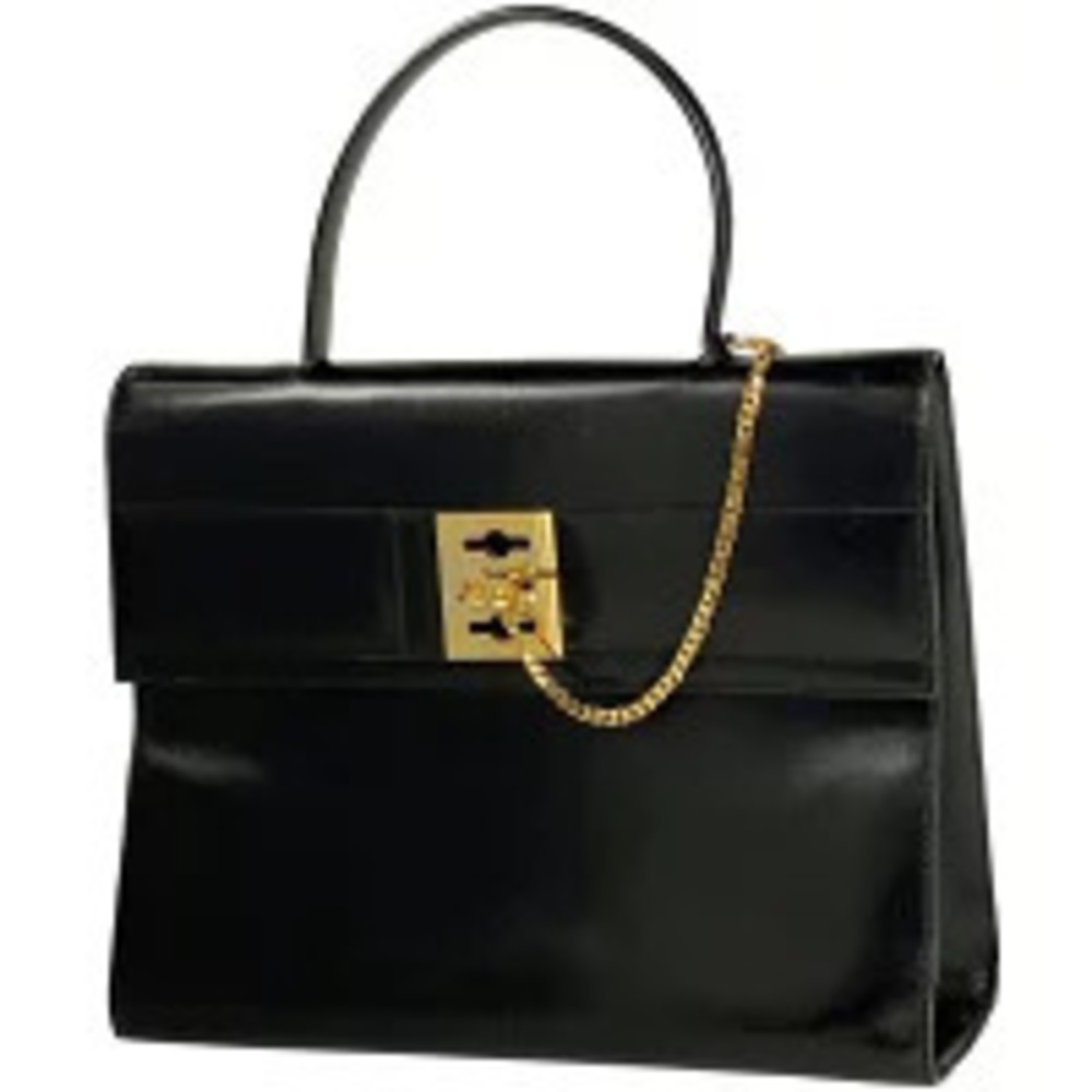 Celine Handbag Leather Black